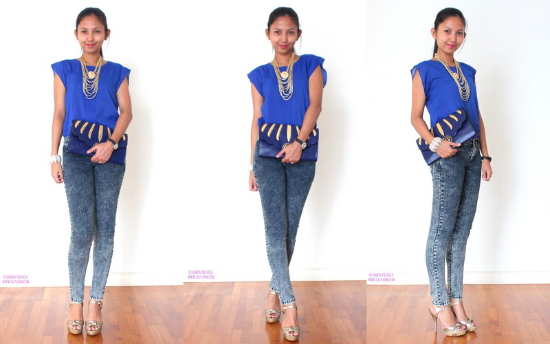 malaysia fashion blogger, fashion blogger, asian, royal blue, cobalt blue, ootd, outfit