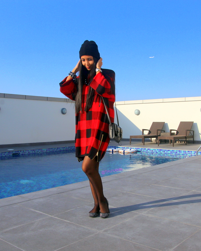 ootd, lookbook, #OOTD: Plaid Sweater Dress, plaid, tartan, sweater, oversized, h&m,