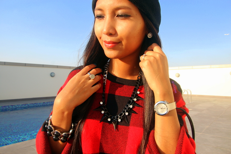 ootd, lookbook, plaid, tartan, sweater, oversized, h&m,