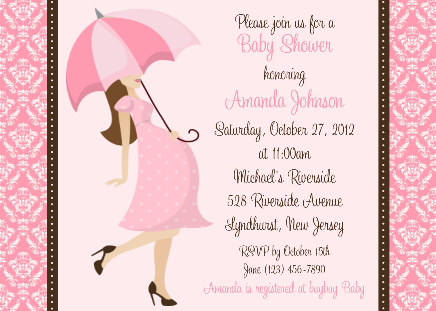 baby girl shower invitations