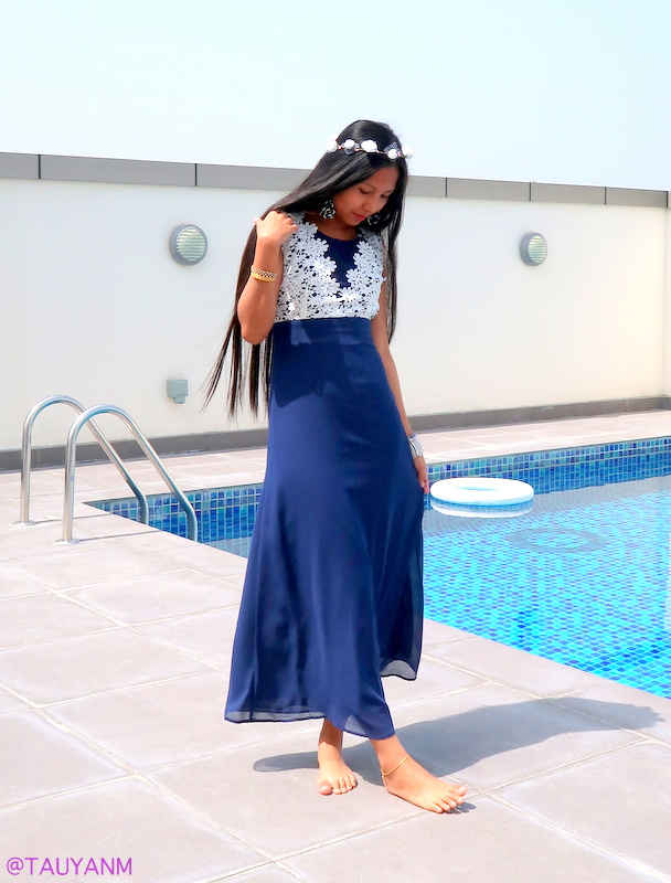 dresslink, fashion blogger, blue dress