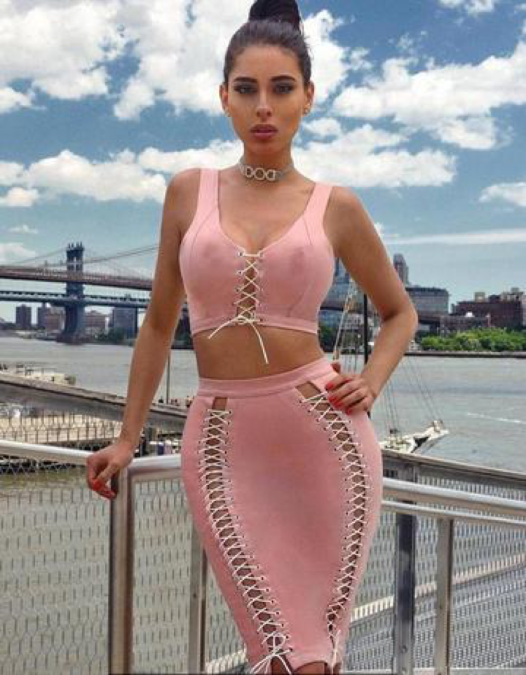 Bandage Two Piece Dress