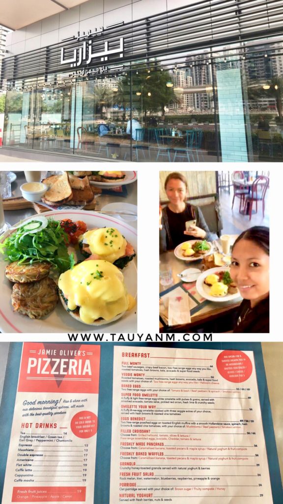 jamie oliver's pizzeria, eggs benedict, breakfast in dubai, jane fashion travels, tauyanm, dubai blogger, filipino blogger, dubai food