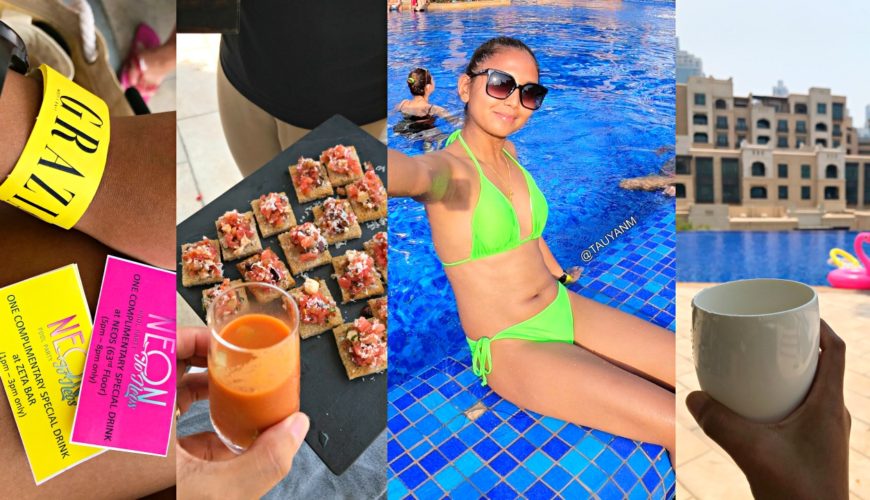 neon to neo's pool party, address downtown hotel, burj khalifa, tauyanm, jane fashion travels, dubai blogger, filipino blogger m