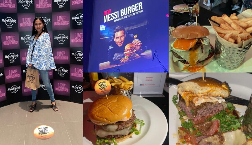 hard rock cafe dubai, messi burger, dubai food blogger, dubai events, dubai burger, burger food, dubai influencers, messi, filipino bloggers in dubai, dubai model