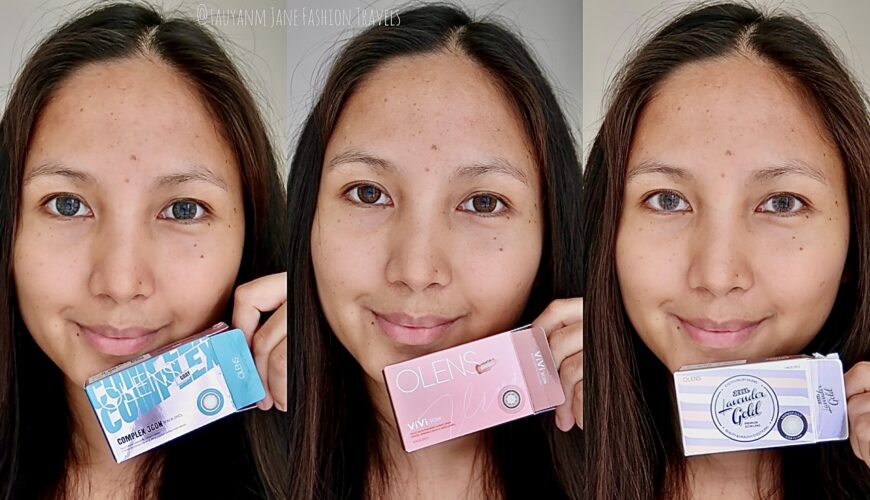 OLENS, CONTACT LENS, REVIEW, TRY ON HAUL, MALAYSIA BLOGGER, VIVI 3CON BROWN, COMPLEX 3CON GRAY, LAVENDER GOLD 3CON, FILIPINO, INFLUENCER, BLOGGER, YOUTUBER, MODEL