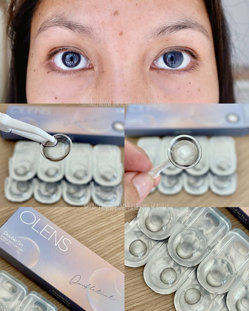 olens, global ,contact lens, review, nils, double tint, gray, malaysia blogger, influencer, baeuty blogger, ugc creator, new jeans