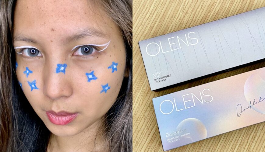 olens, global ,contact lens, review, nils, double tint, gray, malaysia blogger, influencer, baeuty blogger, ugc creator, new jeans