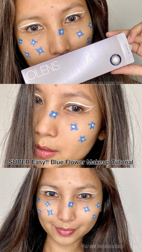 olens, contact lens, review, graphic liner, nils gray, makeup look, flower makeup, easy makeup, malaysia blogger, influencer, kol, filipino, kuala lumpur, new jeans contact lens, haerin, beauty blogger