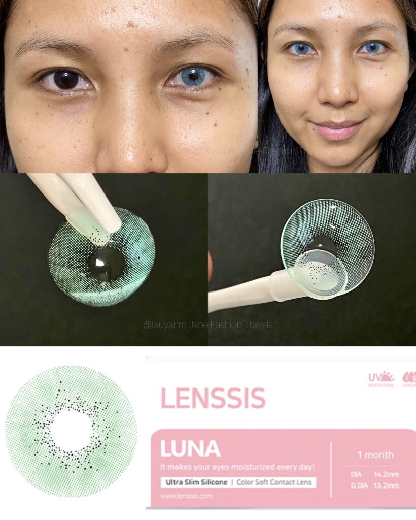 lenssis, global, luna green, contact lens review, malaysia blogger, filipino, influencer, malaysia kol, beauty blogger, makeup blogger, korean makeup, graphic eyeliner, makeup video, grwm, easy makeup