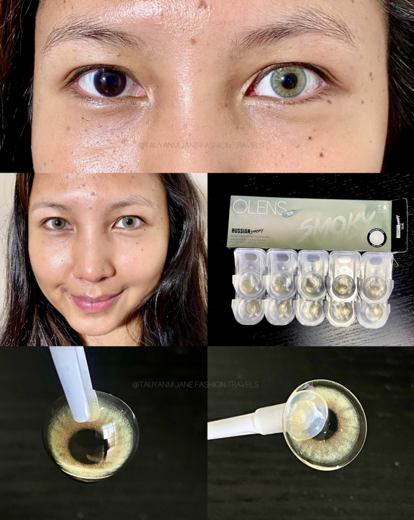 olens global, scandi, russian smoky, blackpink contact lens, jennie contact lens, lisa contact lens, olive contacts lens, review comparison, beauty blogger, malaysia blogger, kol, influencer,2