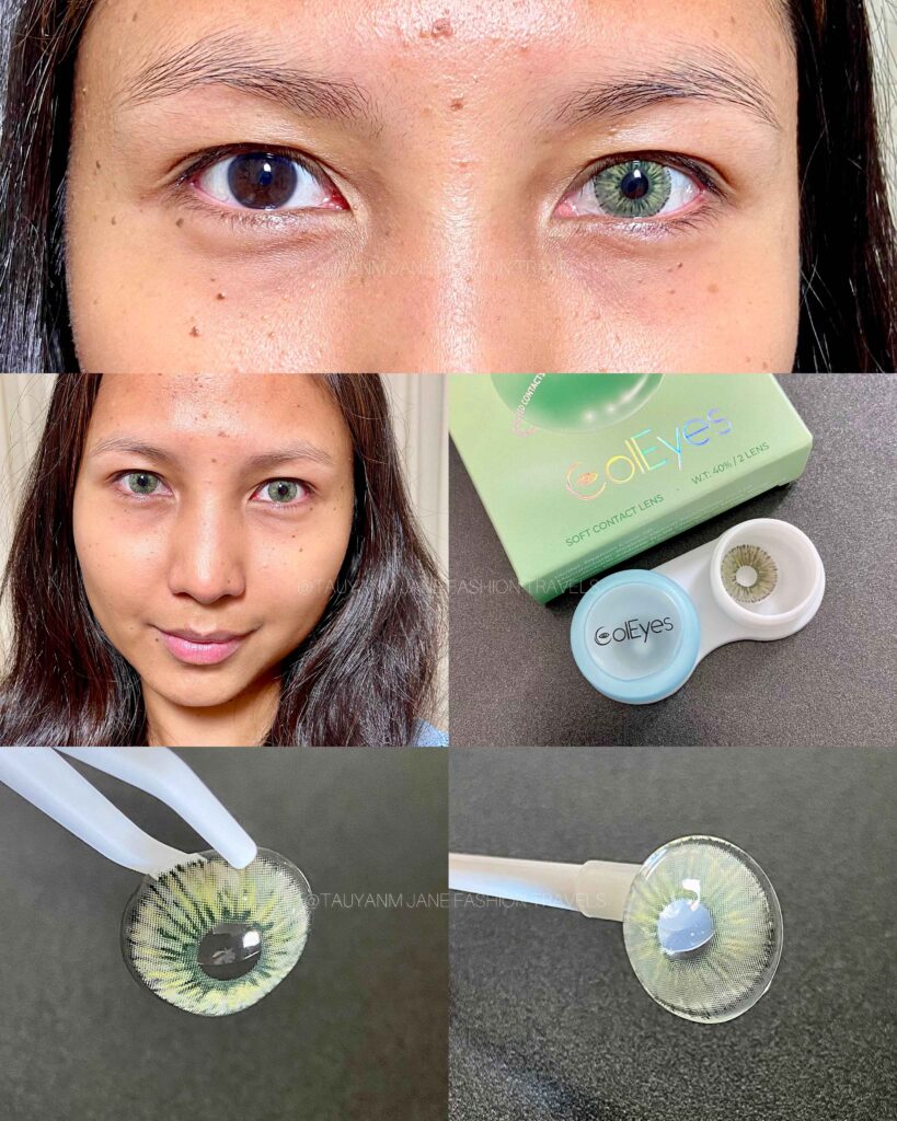 coleyes, NIGHTHAWK, blue, grEEN, contact lens, malaysia blogger, kol, influencer, youtuber, beauty blogger, try on, review, comparison, contact lens for dark brown eyes, tauyanm, 2