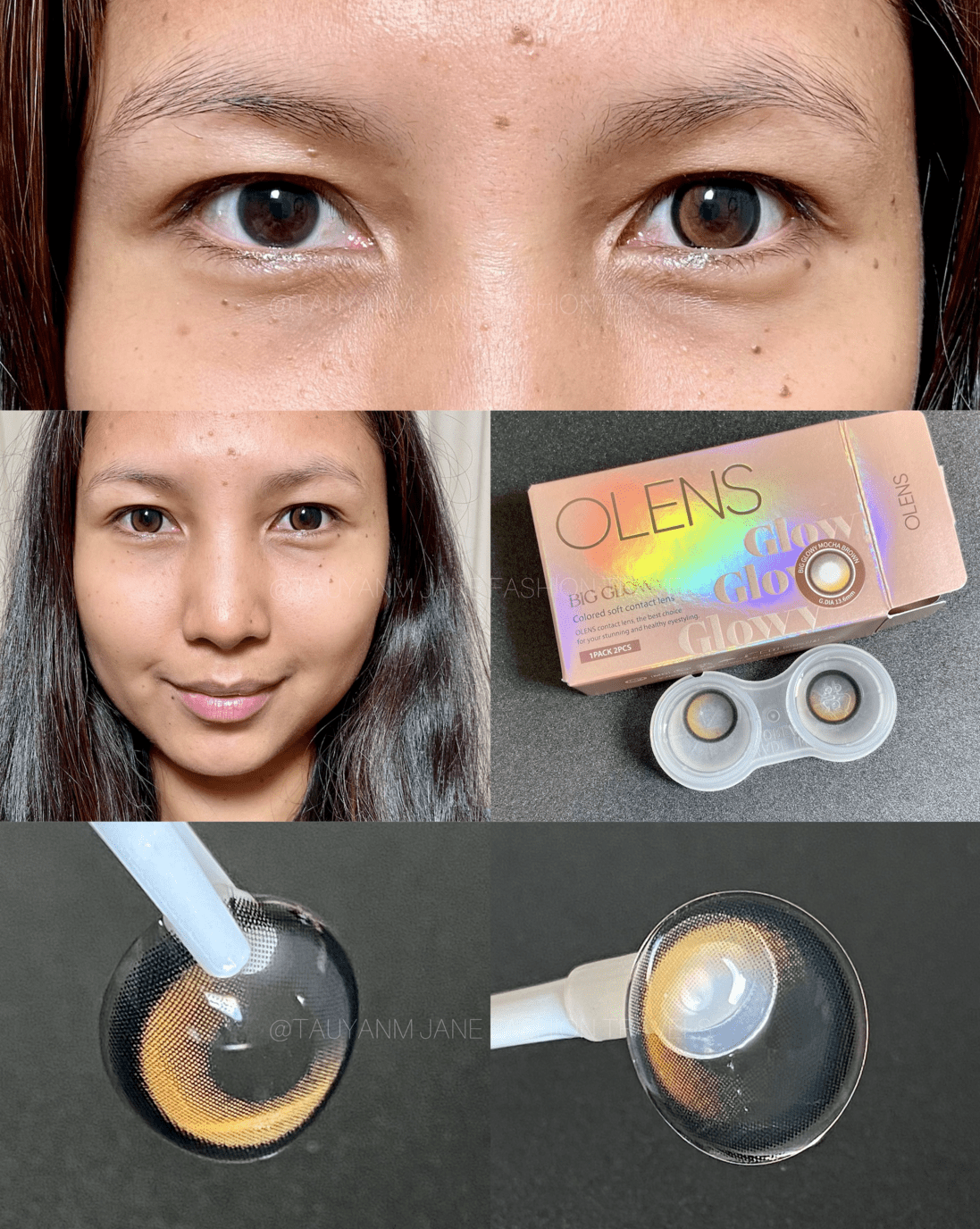 olens global, new jeans contact lens, glowy contact lens, asian eyes, dark brown eyes, try on haul, malaysia kol, malaysia blogger, filipino, beauty blogger, youtuber, influencer, beauty, skincare, ma