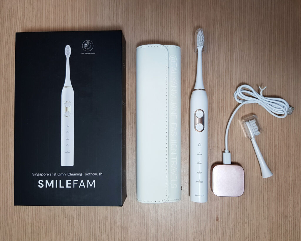 get smile fam, Omni cleaning electric toothbrush, shopping review, lifestyle blogger, singapore malaysia kol blogger, tauyanm, teeth whitening, asian model blogger influencer,