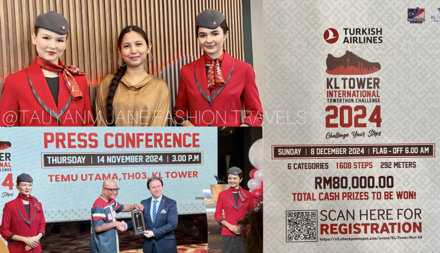 kl towerthon, kl tower, petronas twin towers, turkish airlines, travel blogger, travel vlog, travel kol influencer, cabin crew, turkey, marathon, kuala lumpur, malaysia kol blogger, press conference,