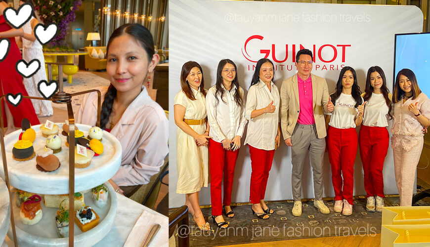 guinot, facial, afternoon tea, pr event, KOL Blogger influencer content creator youtube, weekly vlog, filipino, asian model, mukbang, eating coffee, 12-2